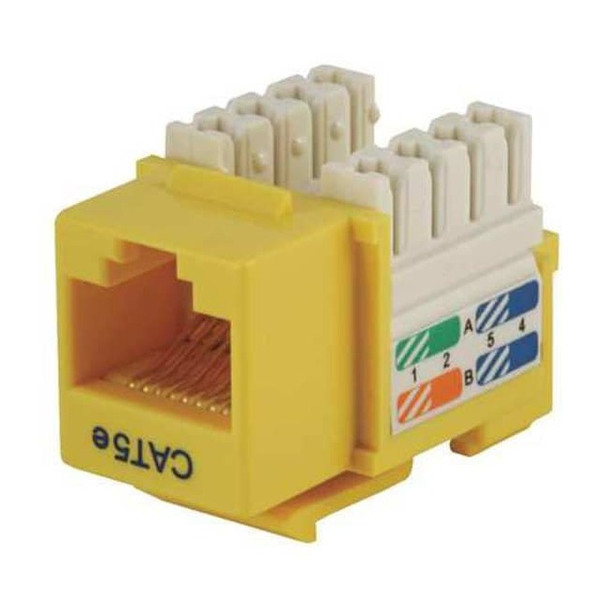 Monoprice Datacom Jack,Cat5,Punch Down,Yellow 5377