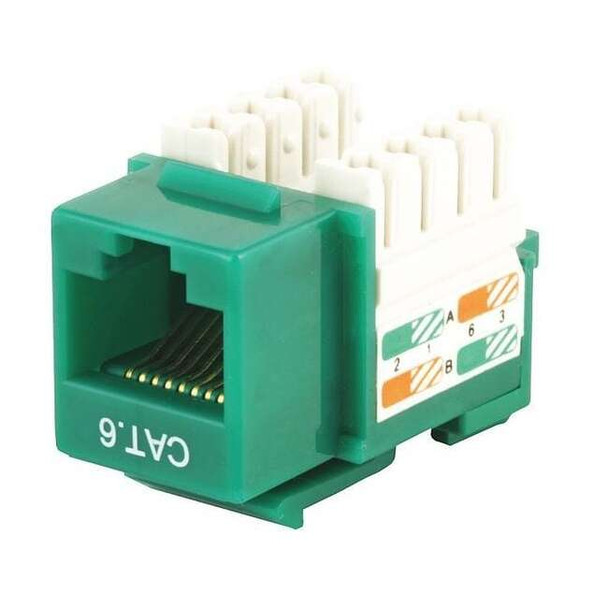 Monoprice Datacom Jack,Cat6,Punch Down,Green 5380