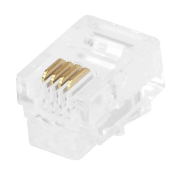 Monoprice Plug,Modular,RJ11,6P4C,Stranded,PK50 7268
