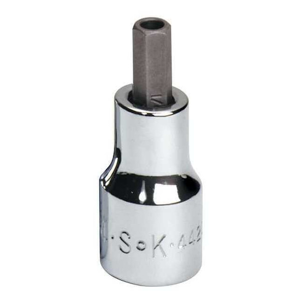 3/8 in Drive Tamper Resistant Hex Socket Bit SAE 1/4 in Tip, 2 3/4 in L