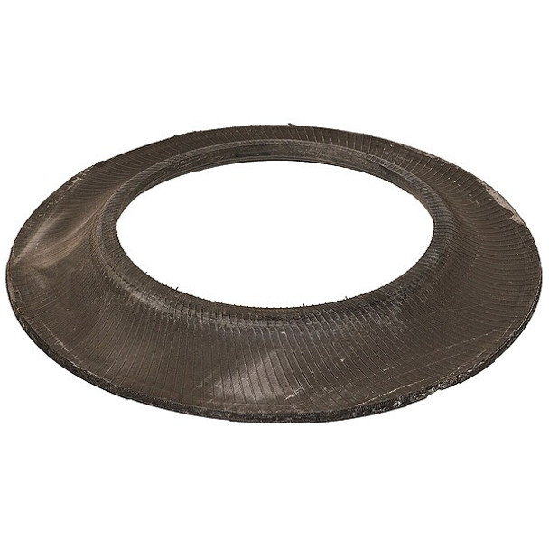 Channelizer Drum Base, Rubber, 3 in Height, 32 in Length, 22.5 lb, Black
