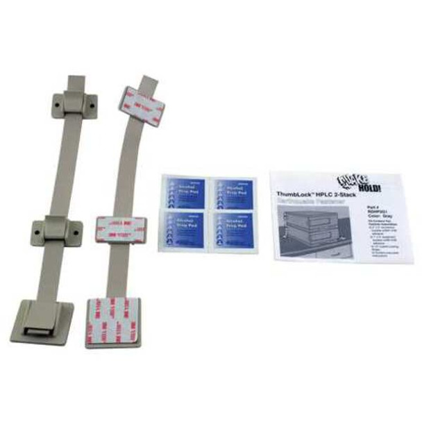 Quakehold! HPLC 2-Stack Fastener Kit,Gray RD.HP.2G.1