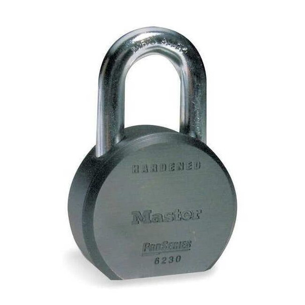 Padlock, Keyed Alike, Long Shackle, Round Steel Body, Boron Shackle, 7/8 in W
