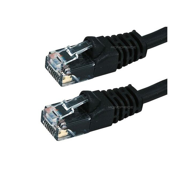 Monoprice Patch Cord,Cat 5e,Booted,Black,2.0 ft. 3363