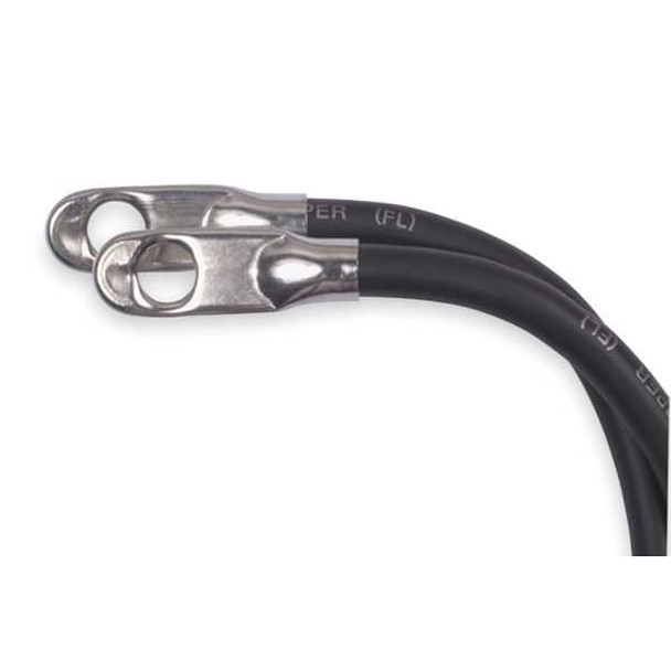 Road Power Battery Cable with Lugs,Black,4AWG,32 In SS32-4
