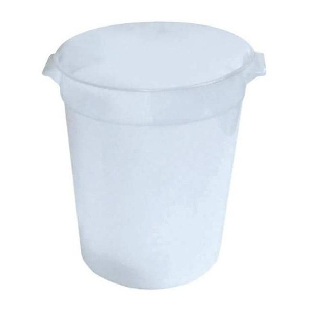 Crestware Stackable Round Container, White, Polyethylene RCW4