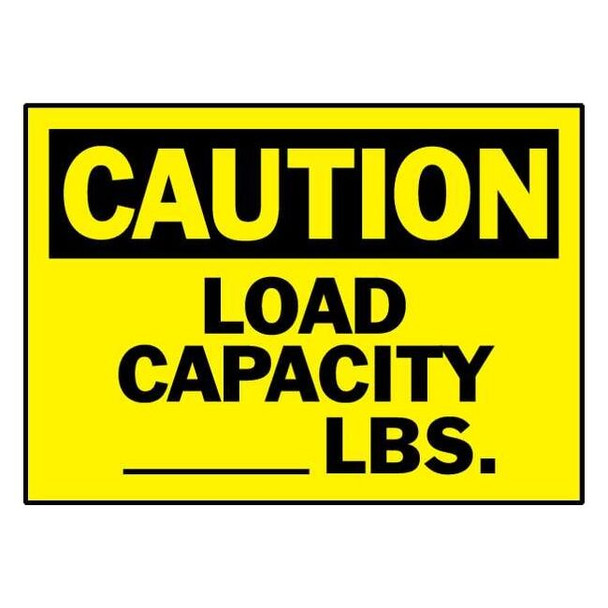 Brady Caution Label,3-1/2 In. H,5 In. W,PK5, 86209 86209