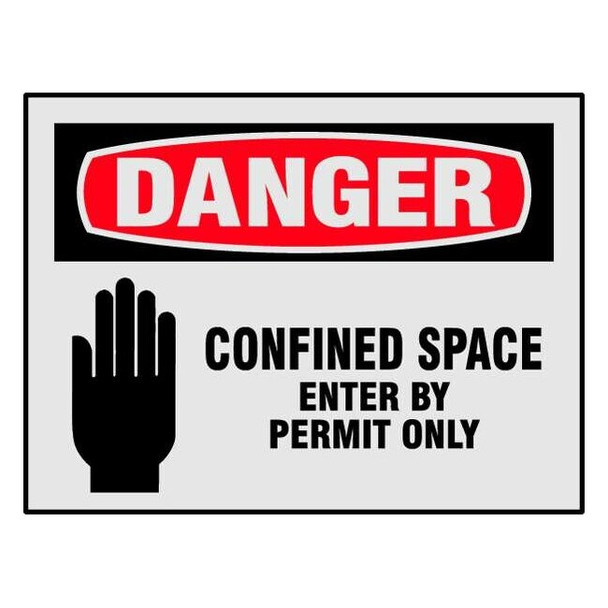 Brady Danger Label,3-1/2 In. H,5 In. W,PK8, 27417LS 27417LS