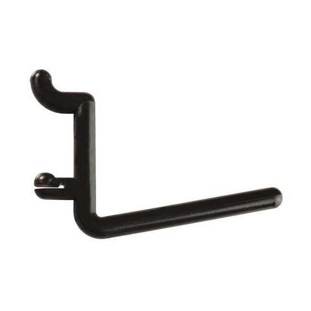 Functionaire Locking Pegboard Hooks,2in.L,Black,PK25 25-FH3-4