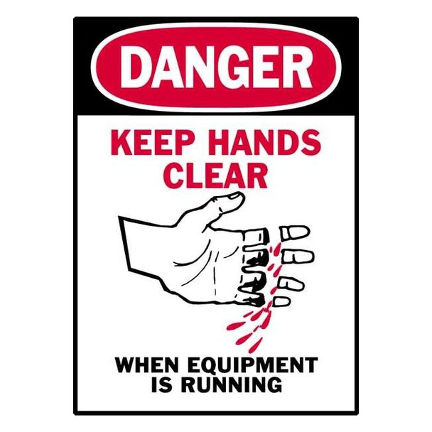 Brady Danger Label,Instruction,3-1/2 In. H,PK5, 86263 86263