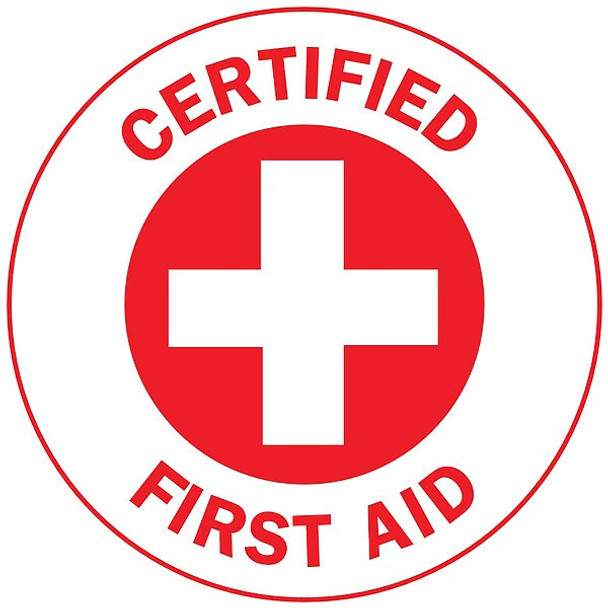 Brady HardHatLabel,Vinyl,Circle,White,PK4 49565