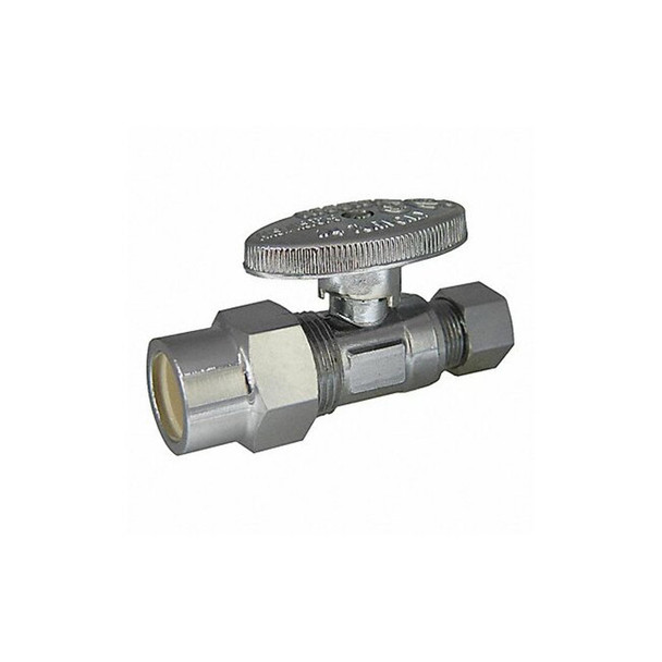 Kissler 1/4-Turn Stop, Straight, 1/2 Inx3/8 In 88-9035