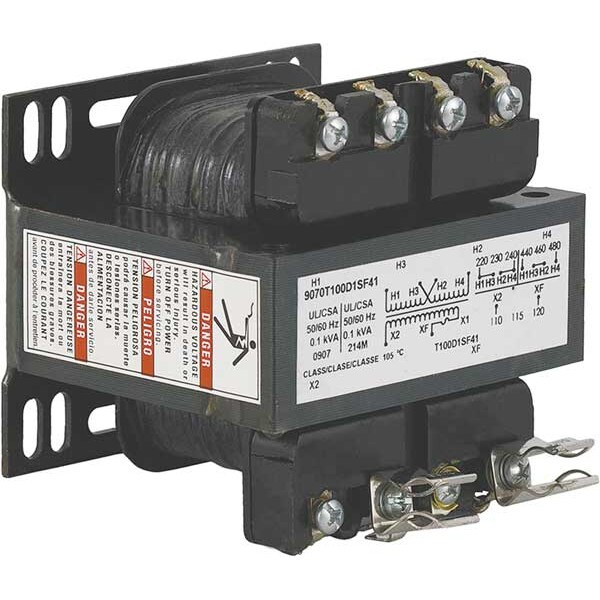 Control Transformer, 100 VA, Not Rated, 120V AC, 240/480V AC
