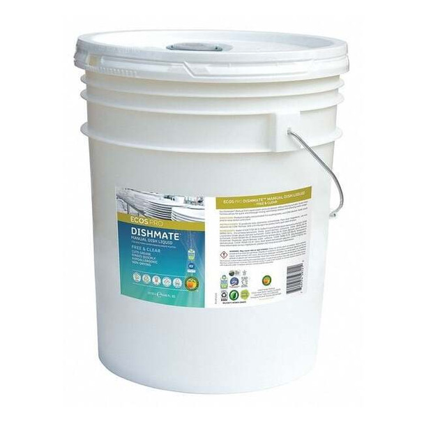 Ecos Liquid Dish Soap, 5 gal, Bucket, Concentrated, Unscented PL9721/05
