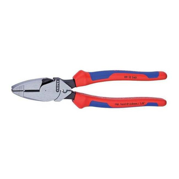 Knipex 9 1/2 in Linemans Plier High Leverage, Steel 09 12 240 SBA