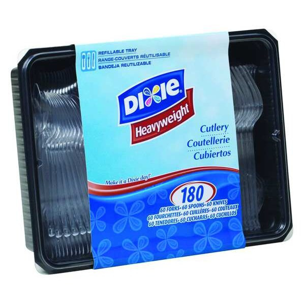 Dixie Disposable Cutlery Set,Unwrapped,PK10 CH0180DX7