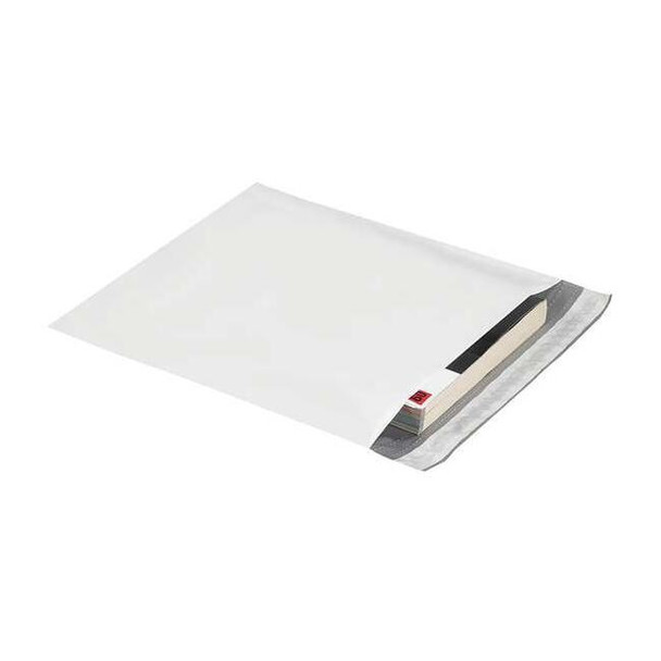 Manufacturer Varies Expansion Poly Mailers, 11"x13"x2", White, PK100 39UK90