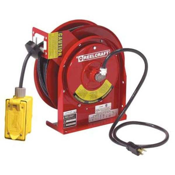 Reelcraft Cord Reel,45ft,12 AWG,GFCI,120VAC L 4545 123 7ASB