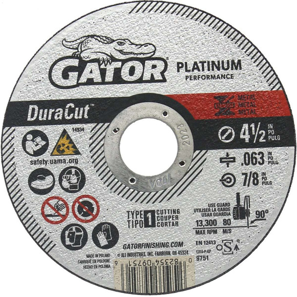 Gator Blade 4.5x.063x7/8 Cut Wheel 9751