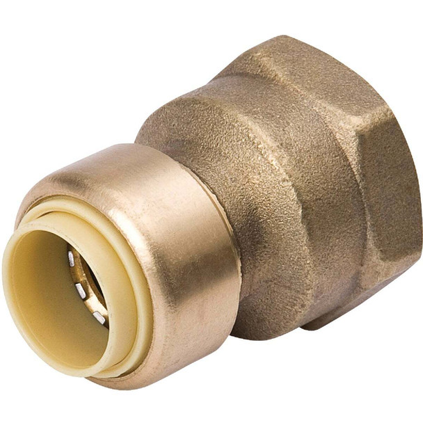 ProLine 1/2 In. PF x 3/4 In. FIP Brass Push Fit Female Adapter 6630-234