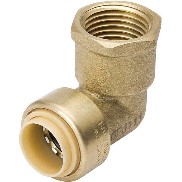 ProLine 1/2 In. PF x FIP Brass Push Fit 90 Female Elbow 6631-303