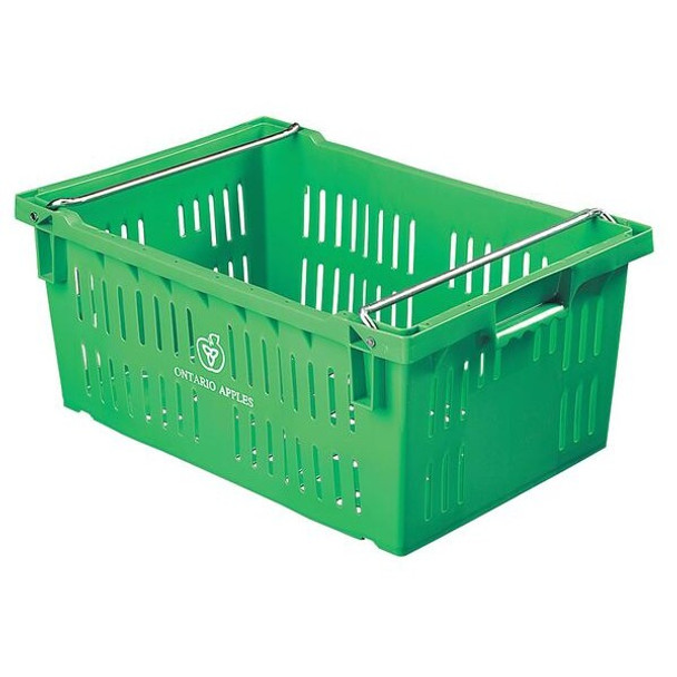Orbis Stack and Nest Ctr,Green,Vented,Plastic AF2416-10 Green