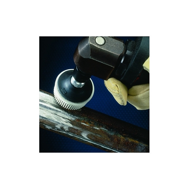 Roloc™ Bristle Disc, 2 in x 5/8 in, TR, 80 Grit, Ceramic Abrasive Grain, 25000 rpm, Yellow