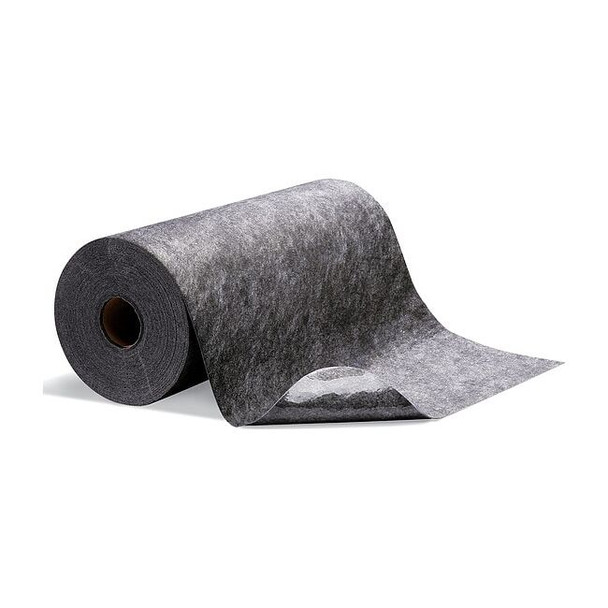 Sorbent Roll, 5 gal, 24 in x 100 ft, Universal, Gray, Polypropylene