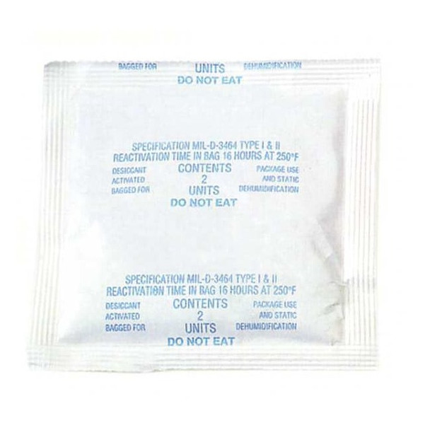 Scs DesiccantBag,0.83cuft,Bl/Wht,68g,PK150 2PLDES150