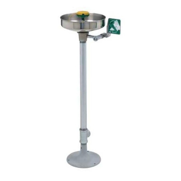 Haws Plumbed Eyewash, Floor Mount, Plumbed, 38 in H., 15 in W 7361-7461