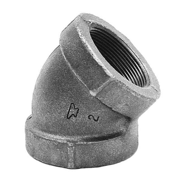 45 Degree Elbow 45 Degree Elbow, 3/8" Pipe, FNPT, Cast Iron, Class 125