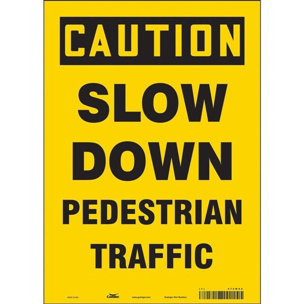 Condor Safety Sign,14 inx10 in,Vinyl 476M82