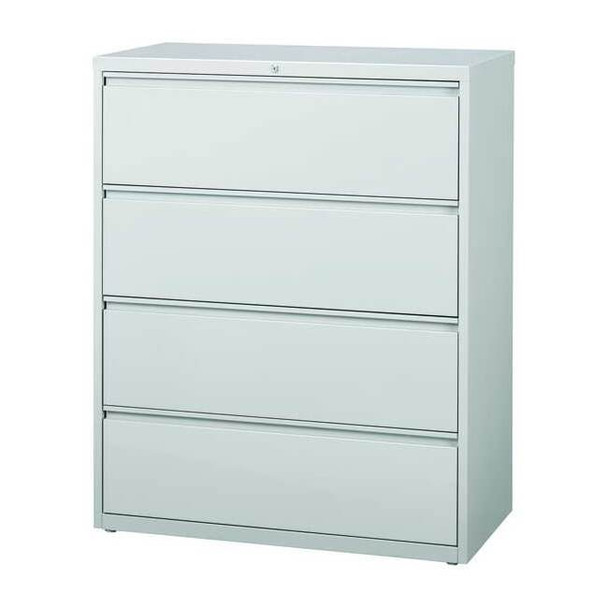 Hirsh 42" W 4 Drawer Lateral File Cabinet, Light Gray,  A4/Legal/Letter 17461