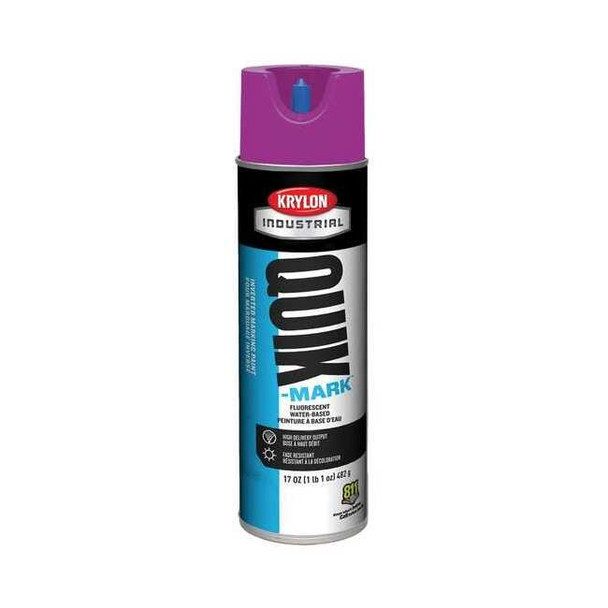 Inverted Marking Paint, 17 oz., Fluorescent Purple, Water -Based