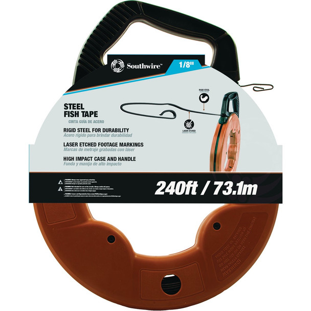 Southwire 4.5mm W. x 240 Ft. L. Steel Fish Tape 58279840