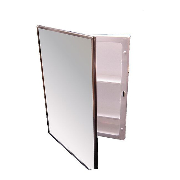 Ketcham 16" x 22" Builders Grade Recessed Polystyrene SS Framed Cabinet 672