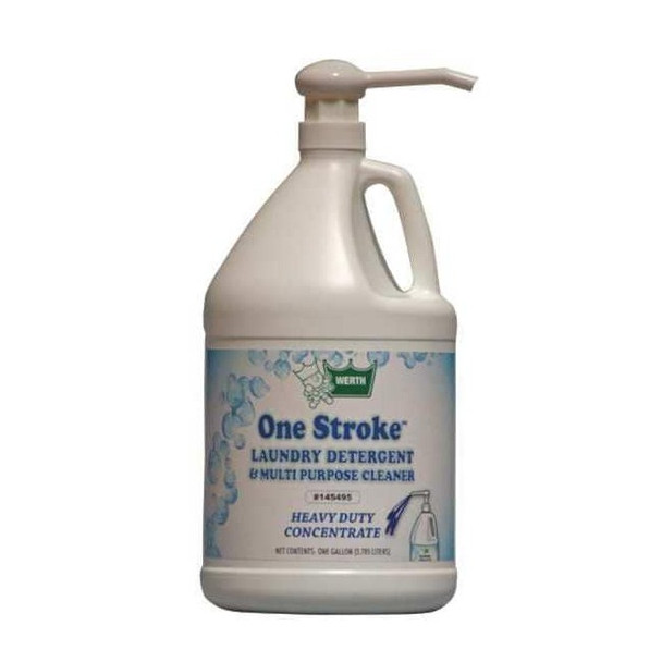 Laundry Detergent, 1 gal Jug, Liquid, Unscented, Blue, 4 PK