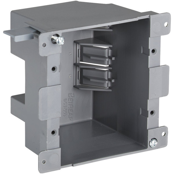2-Gang PVC Molded Old Work Wall Electrical Box, 25 Cu. In. BCJ-008