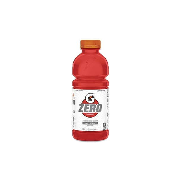 G Zero Sugar Ready-to-Drink Thirst Quencher, 20 oz, Bottle, Fruit Punch