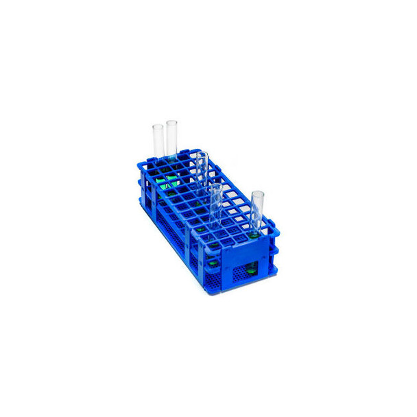 Bel-Art No-Wire PP Test Tube Rack 187470001 For 13-16mm Tubes 60 Places Blue 1/P