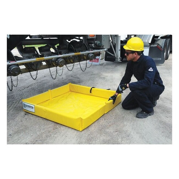 Ultratech Spill Tray, Yellow, Rectangle, 75 gal 8854