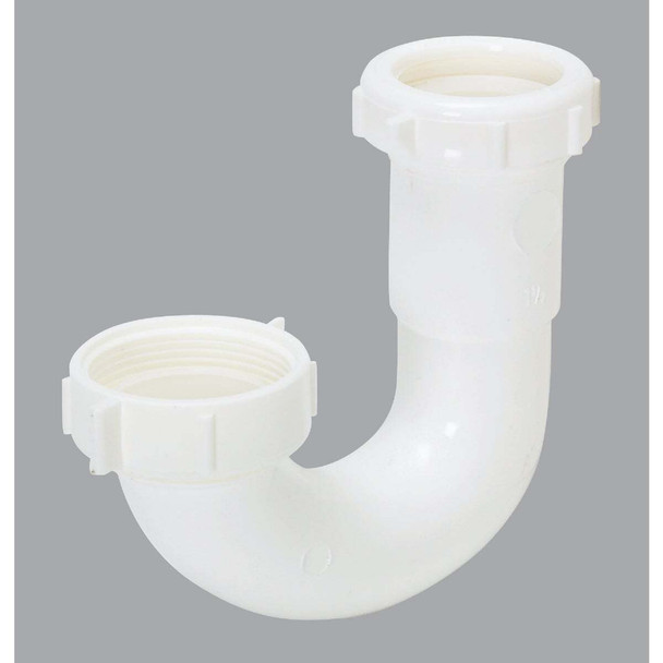 Do it Best 1-1/2 In. or 1-1/4 In White Plastic J-Bend, Carded DIB66-2W