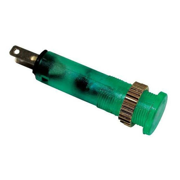 Dayton Flush Indicator Light,8mm,240V,Green 22NY80
