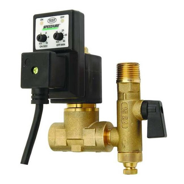 Speedaire Auto Drain Valve,Drain Size 1/2",1.6 gpm 8502-3-110-1-1-6