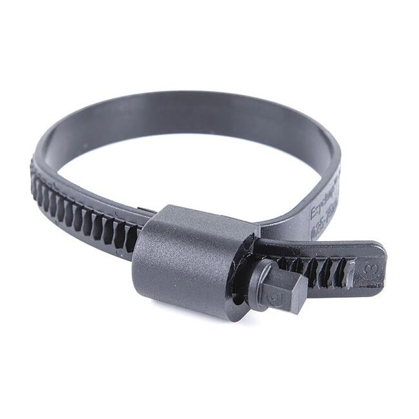 Worm Gear Hose Clamp, Plastic, Hex, PK10