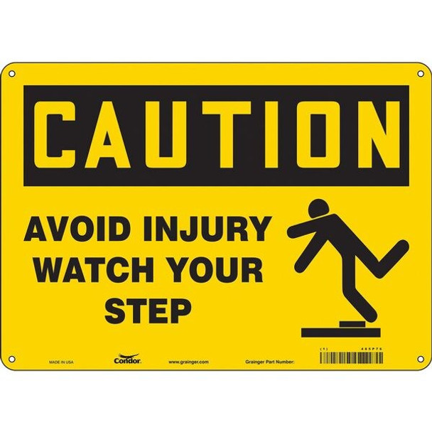 Condor Safety Sign,10 inx14 in,Aluminum 485P76 Condor Safety Sign,10 inx14 in,Aluminum 485P76