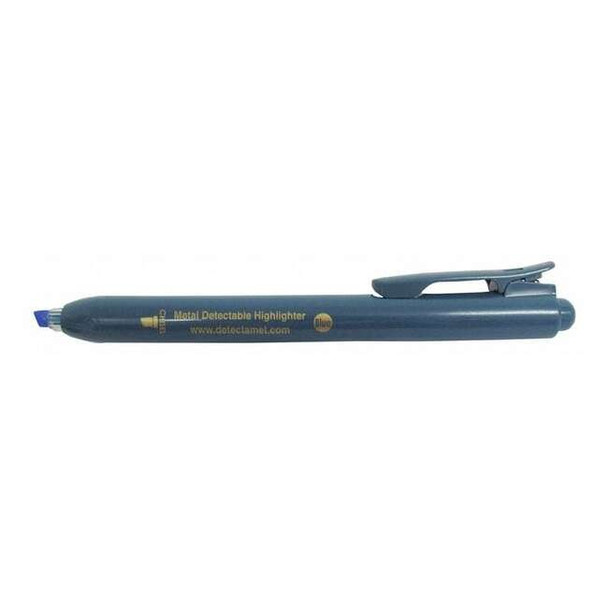 Metal Detectable Highlighter, Blue Ink, Chisel Tip, PK5