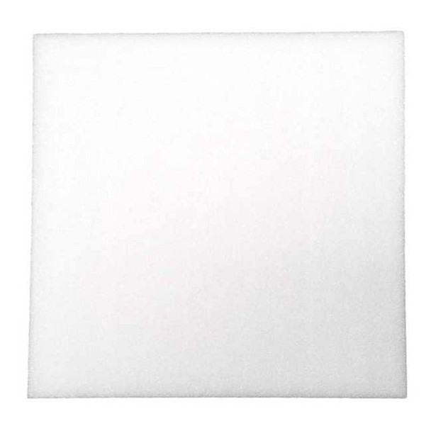 Foam Sheet, Open Cell, 12 in W, 12 in L, 1 1/2 in Thick, Natural