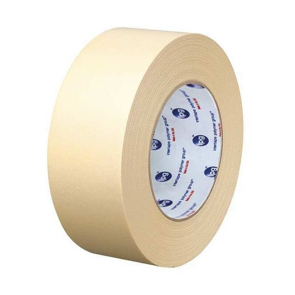 Masking Tape, 18 mm W x 54 4/5 m L, 5 mil Thick, Tan, Rubber Adhesive, 48 PK