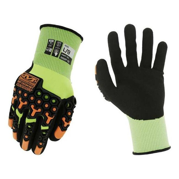 Knit Gloves, Cut Level A1 ,Dipped ,Nitrile ,Sandy ,M 1 PR